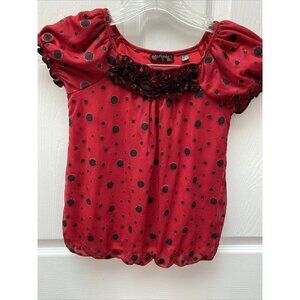 h  TEMPTED dressy circles red short size 4